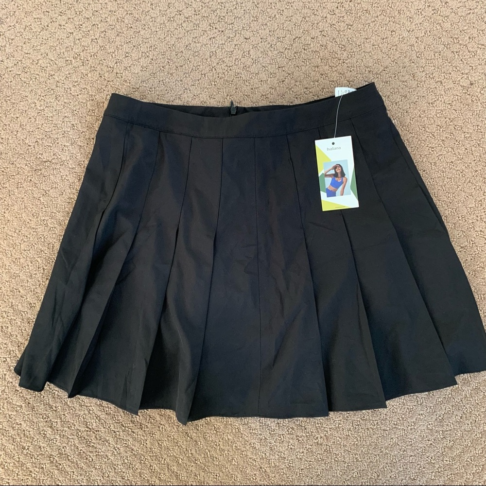 Halara Airy Pleated Black Tennis Skirt